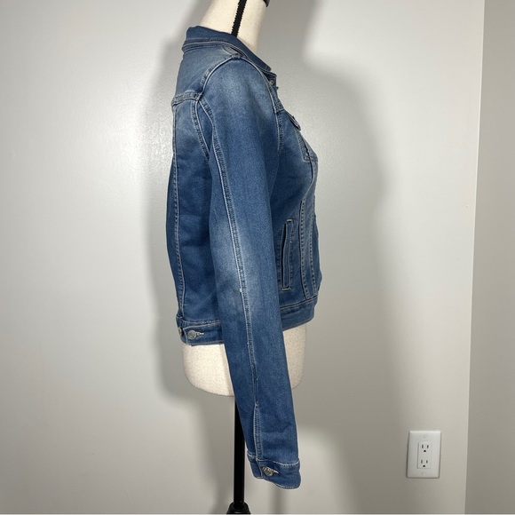 Eight Two Blue White Wash Collared Long Sleeve Denim Jacket SP - Picture 6 of 11